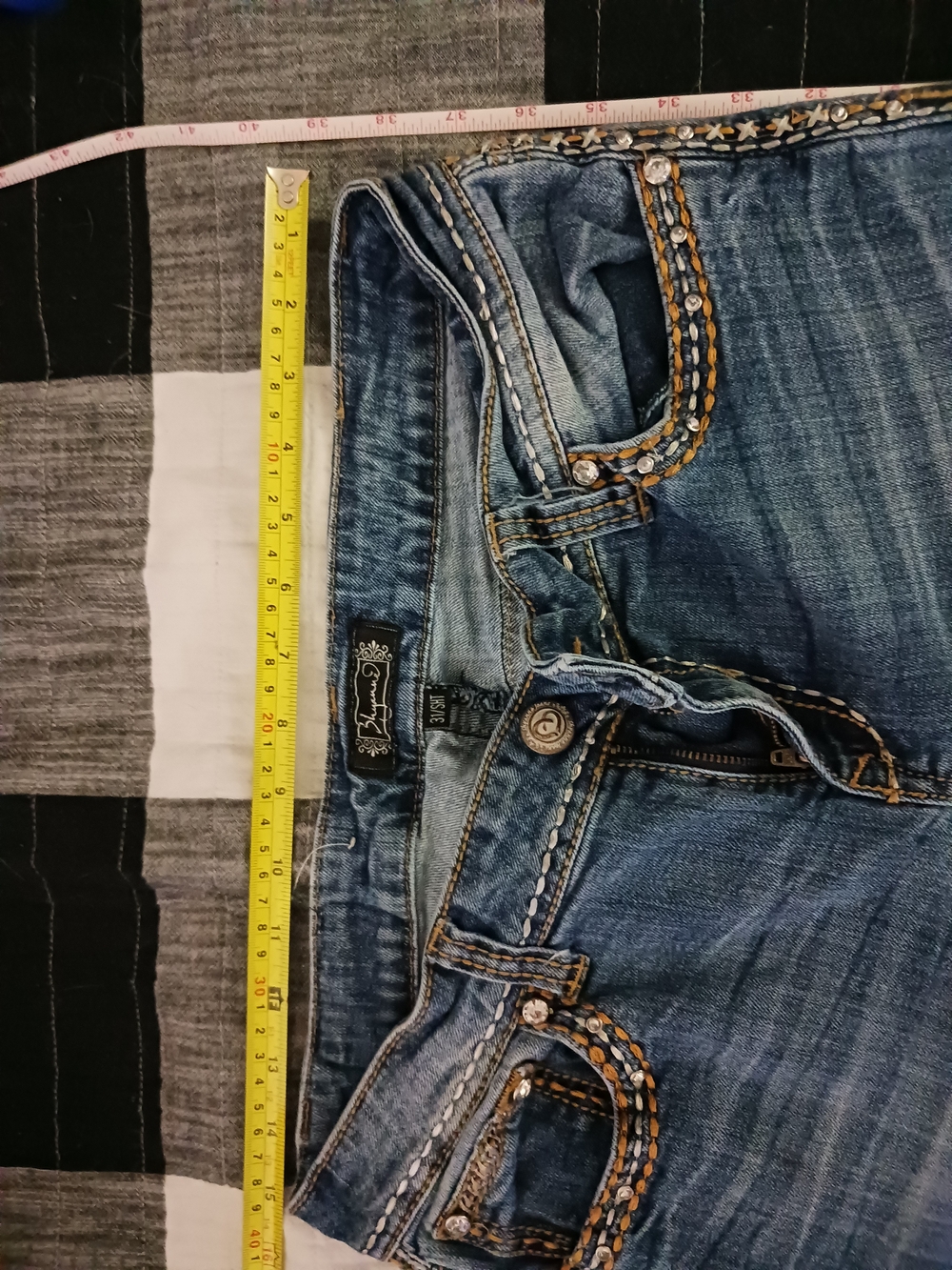 Shyanne Distressed Medium Blue Straight-Leg Jeans - Picture 2 of 4